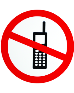 Mobiltelefon forbudt - Plast